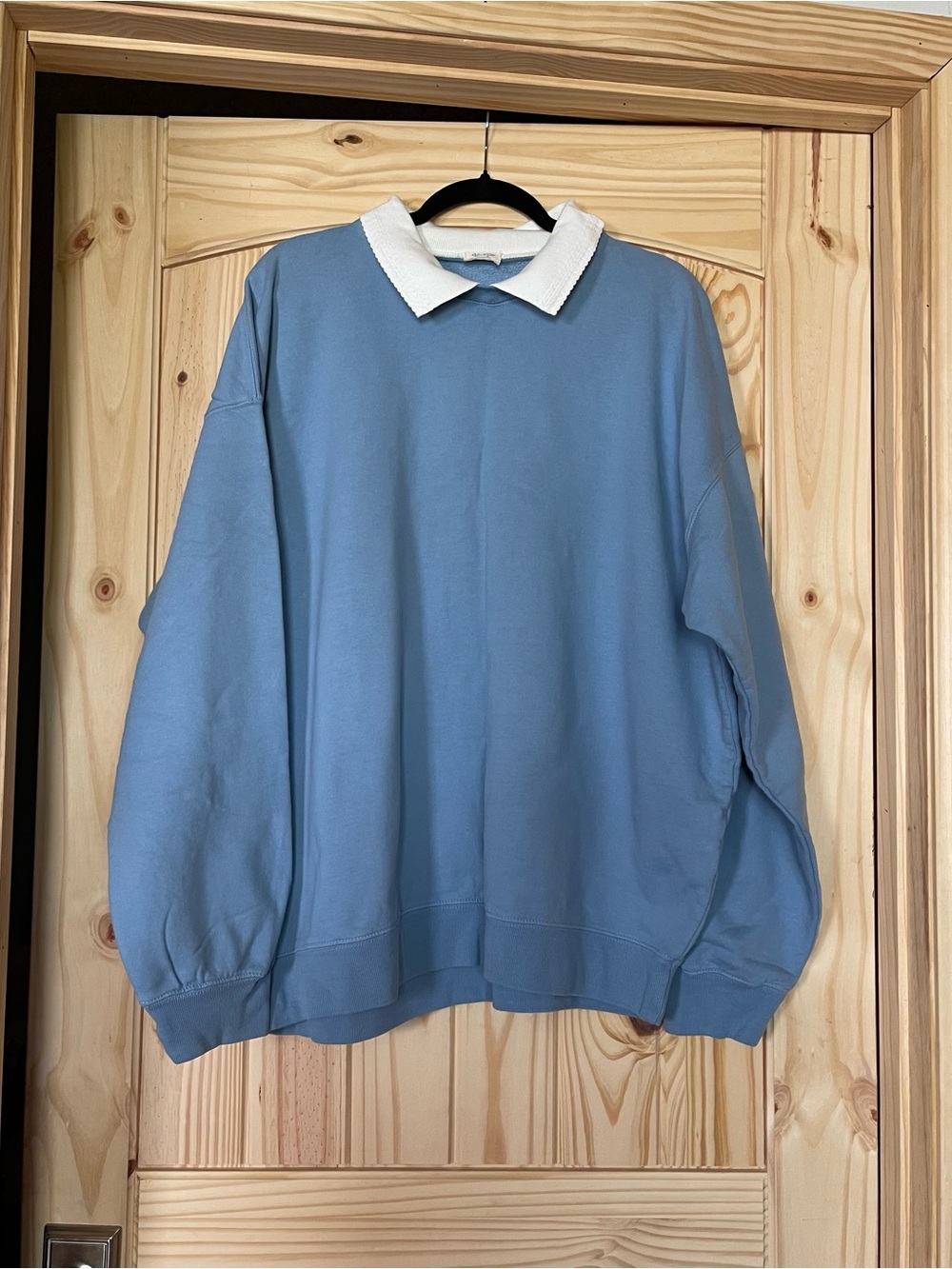 Brandy Melville Blue Peter Pan Oversized Crewneck